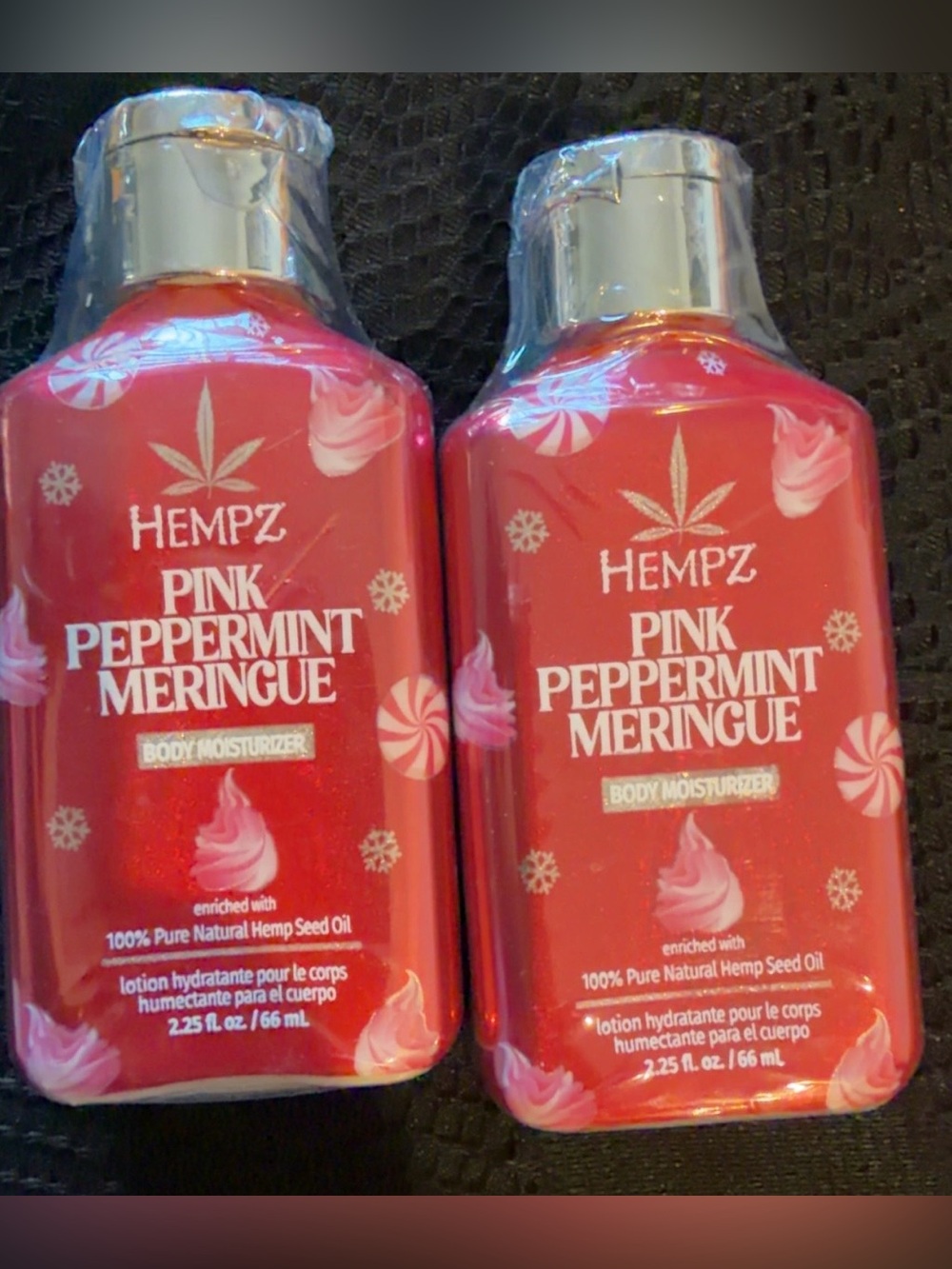 Hempz Pink Peppermint Meringue Body Moisturizer x2 sealed new